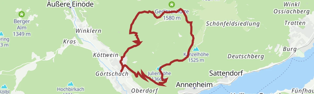 Route map: Salzsteig - Steinwenderhütte - Hütter